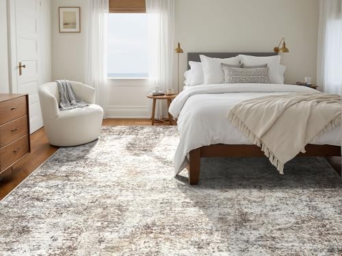 Modern 5x7 Washable Area Rug for Living and Bedroom