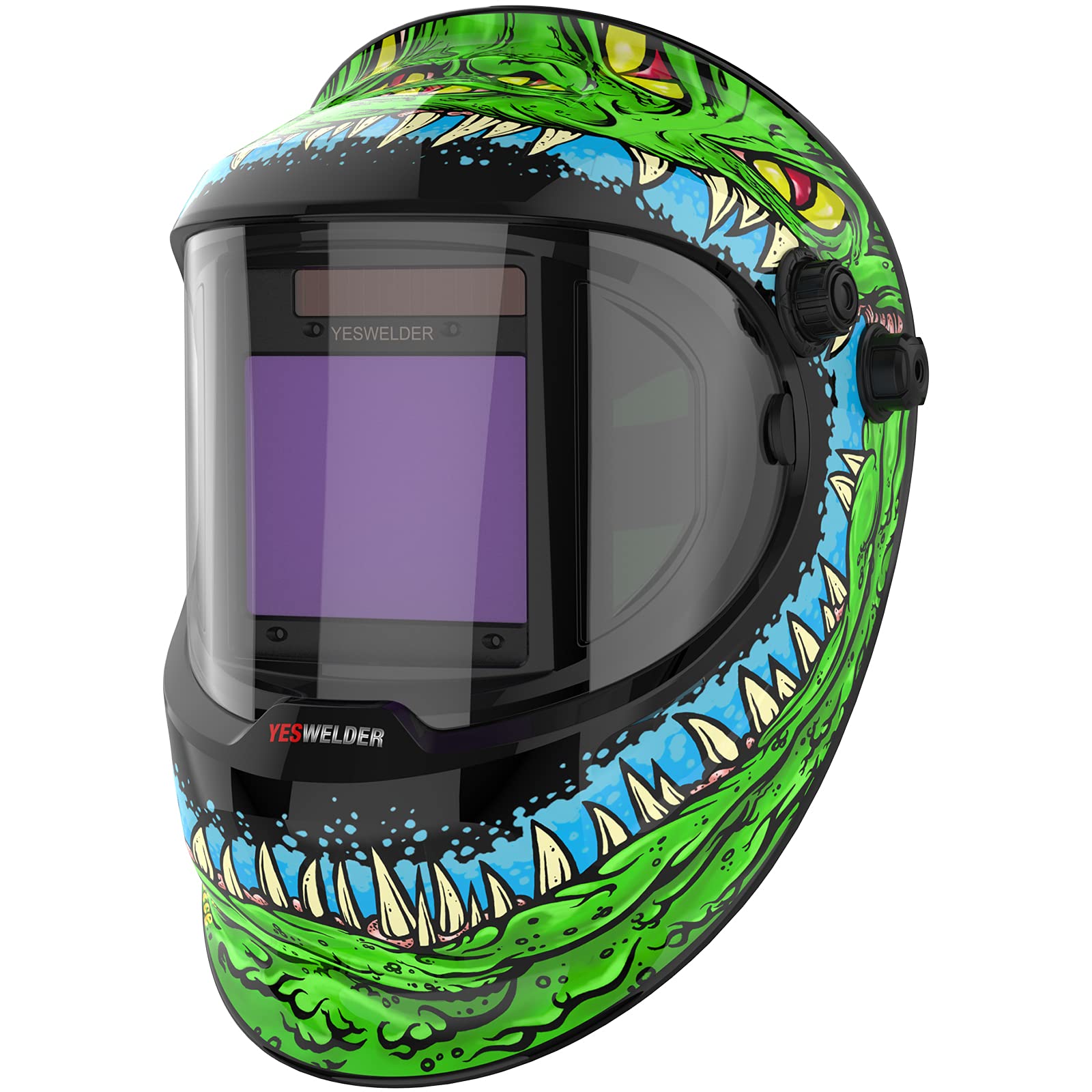 Solar Powered Auto Darkening Welding Helmet with Side View for TIG MIG ARC Grinding Plasma - LYG-Q800D-ME (Wide Shade 4/5-9/9-13)
